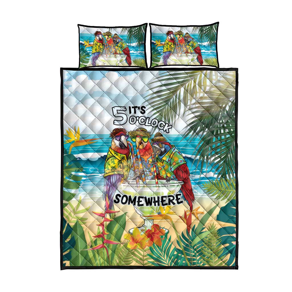 It's 5 o'clock Somewhere Quilt Bed Set Beach Party - Polynesian Pride