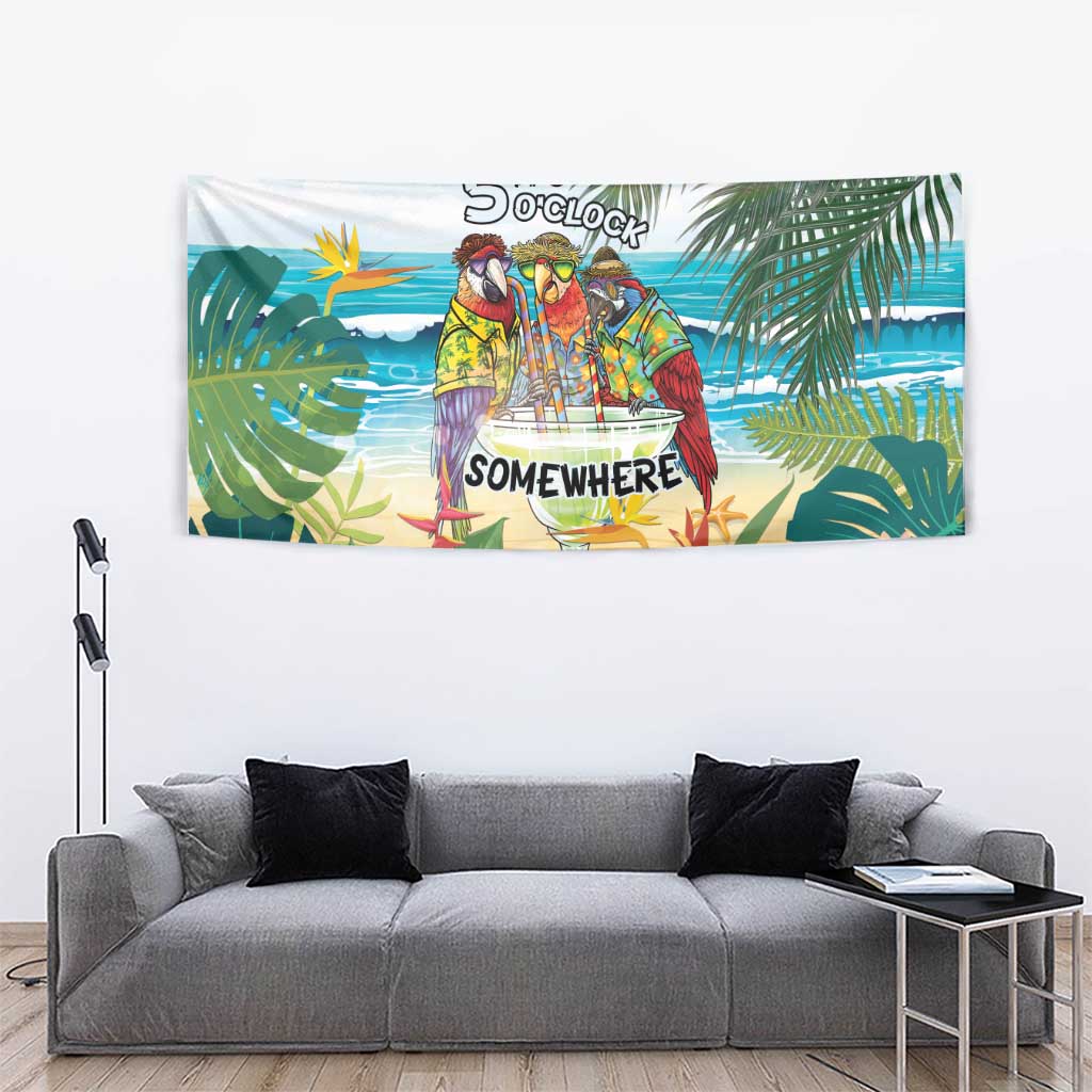It's 5 o'clock Somewhere Tapestry Beach Party - Polynesian Pride