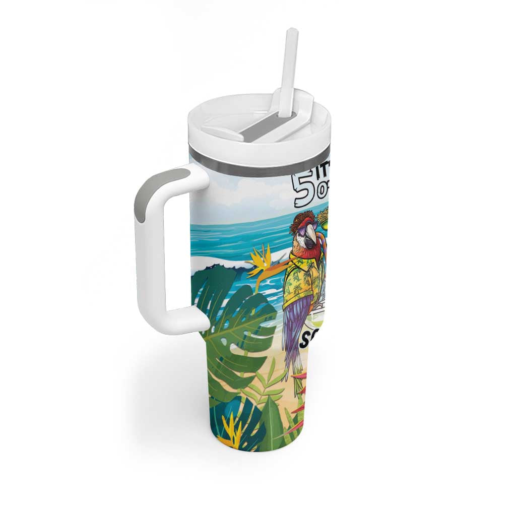 It's 5 o'clock Somewhere Tumbler With Handle Beach Party - Polynesian Pride