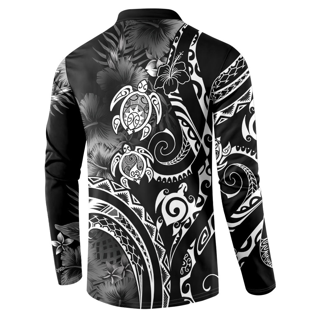 Aloha Hawaii Turtles Floral Button Sweatshirt Obsidian Glaze