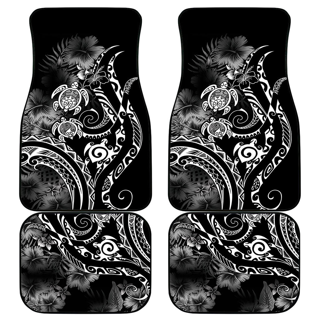 Aloha Hawaii Turtles Floral Car Mats Obsidian Glaze