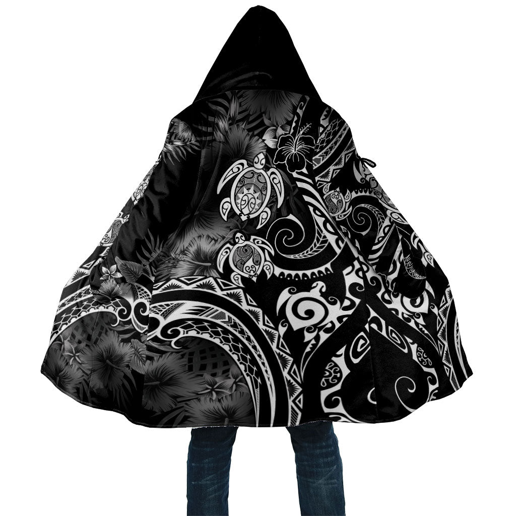 Aloha Hawaii Turtles Floral Cloak Obsidian Glaze