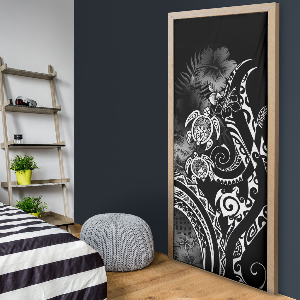 Aloha Hawaii Turtles Floral Door Cover Obsidian Glaze