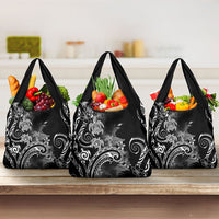 Aloha Hawaii Turtles Floral Grocery Bag Obsidian Glaze