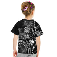 Aloha Hawaii Turtles Floral Kid T Shirt Obsidian Glaze