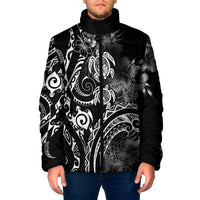 Aloha Hawaii Turtles Floral Padded Jacket Obsidian Glaze