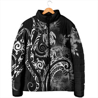 Aloha Hawaii Turtles Floral Padded Jacket Obsidian Glaze