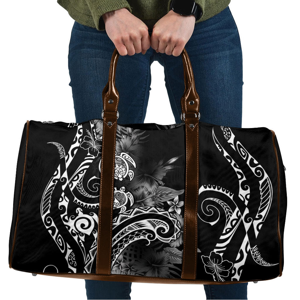 Aloha Hawaii Turtles Floral Travel Bag Obsidian Glaze