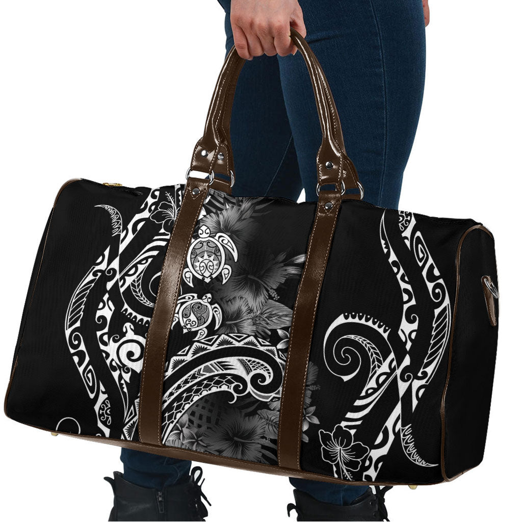 Aloha Hawaii Turtles Floral Travel Bag Obsidian Glaze