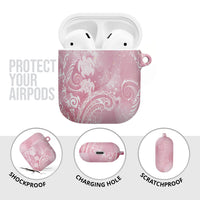 Aloha Hawaii Turtles Floral AirPods Case Pink Marbles Glaze