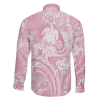 Aloha Hawaii Turtles Floral Family Matching Mermaid Dress and Hawaiian Shirt Pink Marbles Glaze