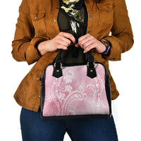 Aloha Hawaii Turtles Floral Shoulder Handbag Pink Marbles Glaze