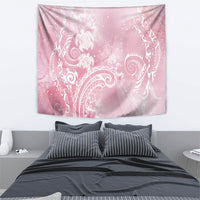 Aloha Hawaii Turtles Floral Tapestry Pink Marbles Glaze