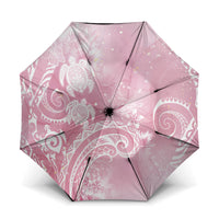 Aloha Hawaii Turtles Floral Umbrella Pink Marbles Glaze
