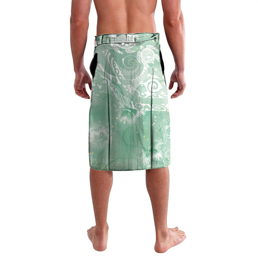 Aloha Hawaii Turtles Floral Lavalava Seafoam Marbles Glaze