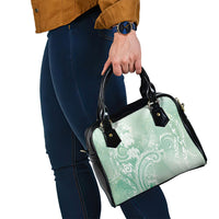 Aloha Hawaii Turtles Floral Shoulder Handbag Seafoam Marbles Glaze