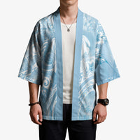 Aloha Hawaii Turtles Floral Kimono Aqua Marbles Glaze