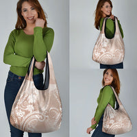 Aloha Hawaii Turtles Floral Grocery Bag Taupe Marbles Glaze