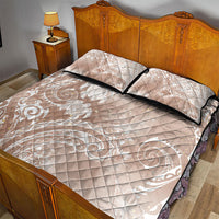 Aloha Hawaii Turtles Floral Quilt Bed Set Taupe Marbles Glaze