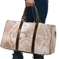 Aloha Hawaii Turtles Floral Travel Bag Taupe Marbles Glaze