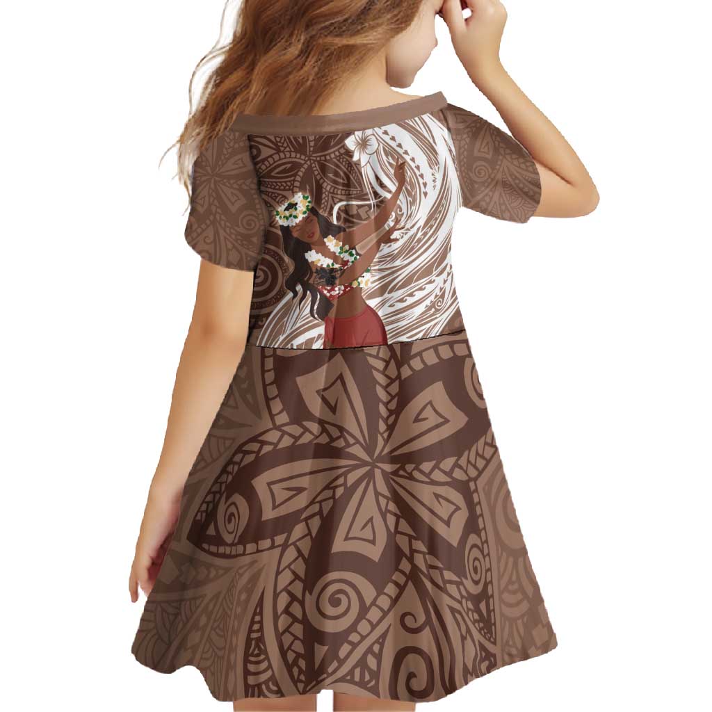Tahiti Islands Polynesian Plumeria Family Matching Mermaid Dress and Hawaiian Shirt Tahitian Vahine 'Ote'a - Beige LT7 - Polynesian Pride