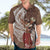 Tahiti Islands Polynesian Plumeria Hawaiian Shirt Tahitian Vahine 'Ote'a - Beige