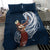 Tahiti Islands Polynesian Plumeria Bedding Set Tahitian Vahine 'Ote'a - Navy Blue