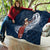 Tahiti Islands Polynesian Plumeria Quilt Tahitian Vahine 'Ote'a - Navy Blue