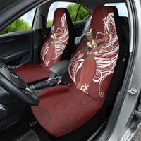 Tahiti Islands Polynesian Plumeria Car Seat Cover Tahitian Vahine 'Ote'a - Scarlet LT7 - Polynesian Pride