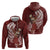 Tahiti Islands Polynesian Plumeria Hoodie Tahitian Vahine 'Ote'a - Scarlet