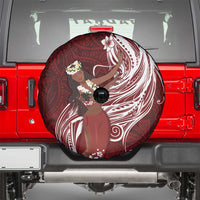 Tahiti Islands Polynesian Plumeria Spare Tire Cover Tahitian Vahine 'Ote'a - Scarlet LT7 - Polynesian Pride