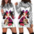 Polynesian Hoodie Dress Dog Lover With Beagle - Sunset At The Beach White Ver LT7 - Polynesian Pride