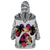 Polynesian Wearable Blanket Hoodie Dog Lover With Beagle - Sunset At The Beach White Ver LT7 - Polynesian Pride