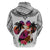 Polynesian Hoodie Dog Lover With Border Collie - Sunset At The Beach White Ver LT7 - Polynesian Pride