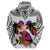 Polynesian Hoodie Dog Lover With Border Collie - Sunset At The Beach White Ver LT7 - Polynesian Pride