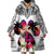 Polynesian Wearable Blanket Hoodie Dog Lover With German Shepherd - Sunset At The Beach White Ver LT7 - Polynesian Pride