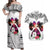 Polynesian Couples Matching Off Shoulder Maxi Dress and Hawaiian Shirt Dog Lover With Samoyed - Sunset At The Beach White Ver LT7 White - Polynesian Pride