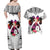 Polynesian Couples Matching Off Shoulder Maxi Dress and Hawaiian Shirt Dog Lover With Samoyed - Sunset At The Beach White Ver LT7 - Polynesian Pride