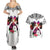 Polynesian Couples Matching Summer Maxi Dress and Hawaiian Shirt Dog Lover With Samoyed - Sunset At The Beach White Ver LT7 - Polynesian Pride