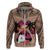 Polynesian Hoodie Dog Lover With Samoyed - Sunset At The Beach Brown Ver LT7 - Polynesian Pride