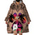 Polynesian Wearable Blanket Hoodie Dog Lover With Samoyed - Sunset At The Beach Brown Ver LT7 - Polynesian Pride