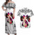 Polynesian Couples Matching Off Shoulder Maxi Dress and Hawaiian Shirt Dog Lover With Shiba Inu - Sunset At The Beach White Ver LT7 White - Polynesian Pride