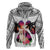 Polynesian Hoodie Dog Lover With Shiba Inu - Sunset At The Beach White Ver LT7 - Polynesian Pride