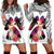 Polynesian Hoodie Dress Dog Lover With Shiba Inu - Sunset At The Beach White Ver LT7 - Polynesian Pride