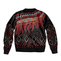 Aotearoa Maori Ngapuhi Iwi Bomber Jacket Korowai Tukutuku Kaokao Motifs