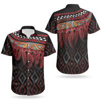 Aotearoa Maori Ngapuhi Iwi Couples Matching Puletasi and Hawaiian Shirt Korowai Tukutuku Kaokao Motifs