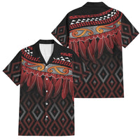 Aotearoa Maori Ngapuhi Iwi Family Matching Long Sleeve Bodycon Dress and Hawaiian Shirt Korowai Tukutuku Kaokao Motifs