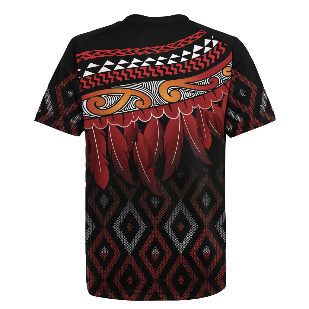 Aotearoa Maori Ngapuhi Iwi Rugby Jersey Korowai Tukutuku Kaokao Motifs