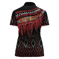 Aotearoa Maori Ngapuhi Iwi Women Polo Shirt Korowai Tukutuku Kaokao Motifs