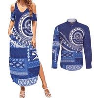 Queen Salote College 100th Anniversary Couples Matching Summer Maxi Dress and Long Sleeve Button Shirt QSC Royal Girls - Polynesian Pride